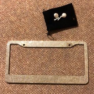 Rhinestone license plate cover NEW